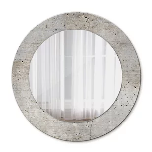 Nowoczesne Lustro do Salonu Szary beton 50cm - Lustra - miniaturka - grafika 1