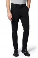 Spodnie męskie - Spodnie Chino Slim Fit Czarne z Bawełną Próchnik PM2 W35/L34 - miniaturka - grafika 1