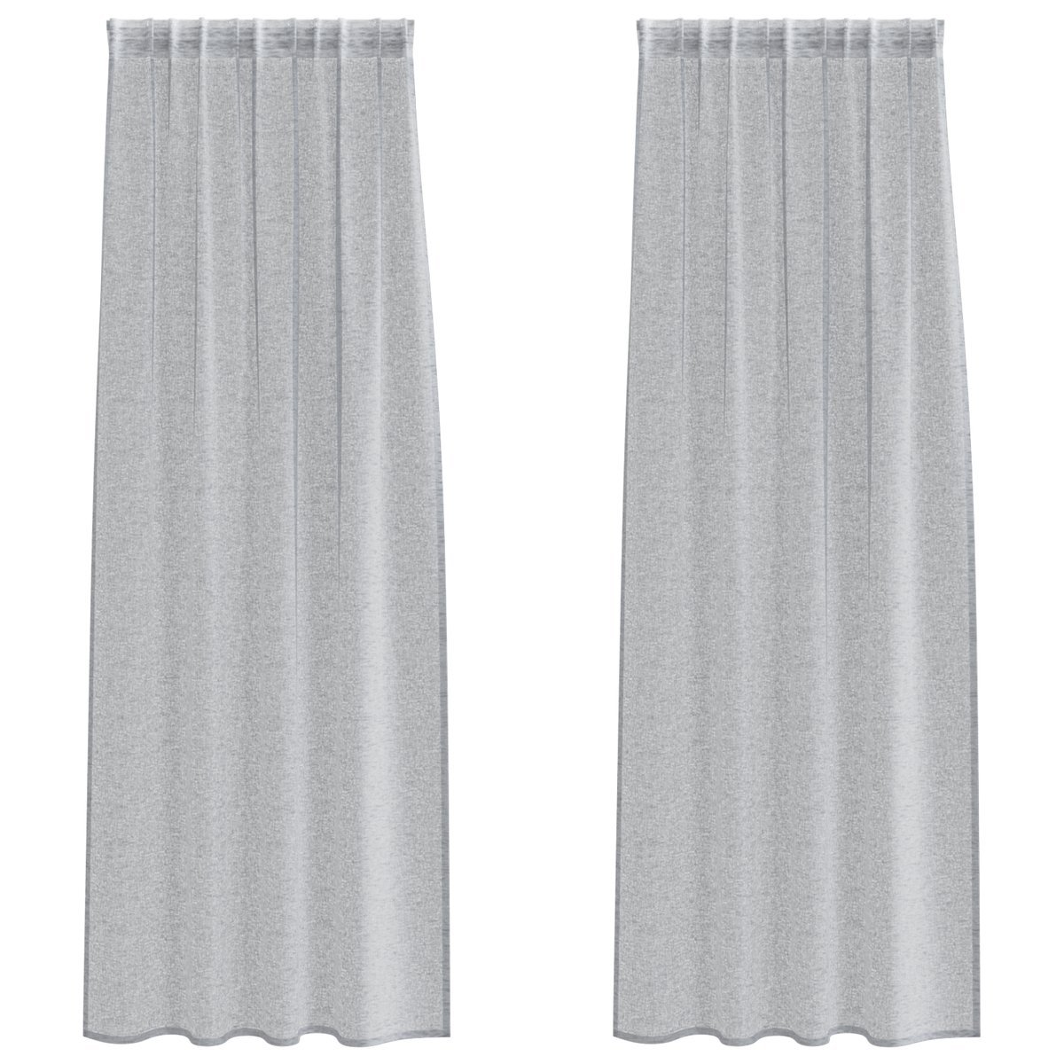 vidaXL Zasłony z zasłonami 2 pcs Ciemny szary 140 x 225 cm Poliester