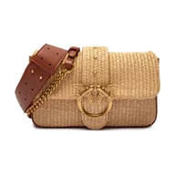 Torebki damskie - Pinko Torebka na ramię LOVE ONE MINI SLOUCHY z dodatkiem skóry - miniaturka - grafika 1