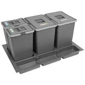 Kosze na śmieci - Sortownik śmieci FUTURE do szuflady w szafce 80 cm 4 kosze 2x8 + 2x18 litrów wysokość 34 cm - miniaturka - grafika 1