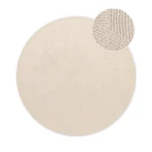 Dywany - Wełniany okrągły dywan tkany ręcznie w jasnym naturalnym kolorze ø 200 cm Eleni Natural White – Hanse Home - miniaturka - grafika 1