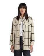 Koszulki i topy damskie - G-STAR RAW Damska koszulka BF Overshirt, wielokolorowa (Brown Rice Louis Check C840-D419), S - miniaturka - grafika 1