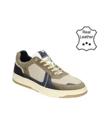 Trampki męskie - Bullboxer Skórzane sneakersy w kolorze szarobrązowo-szarym - miniaturka - grafika 1