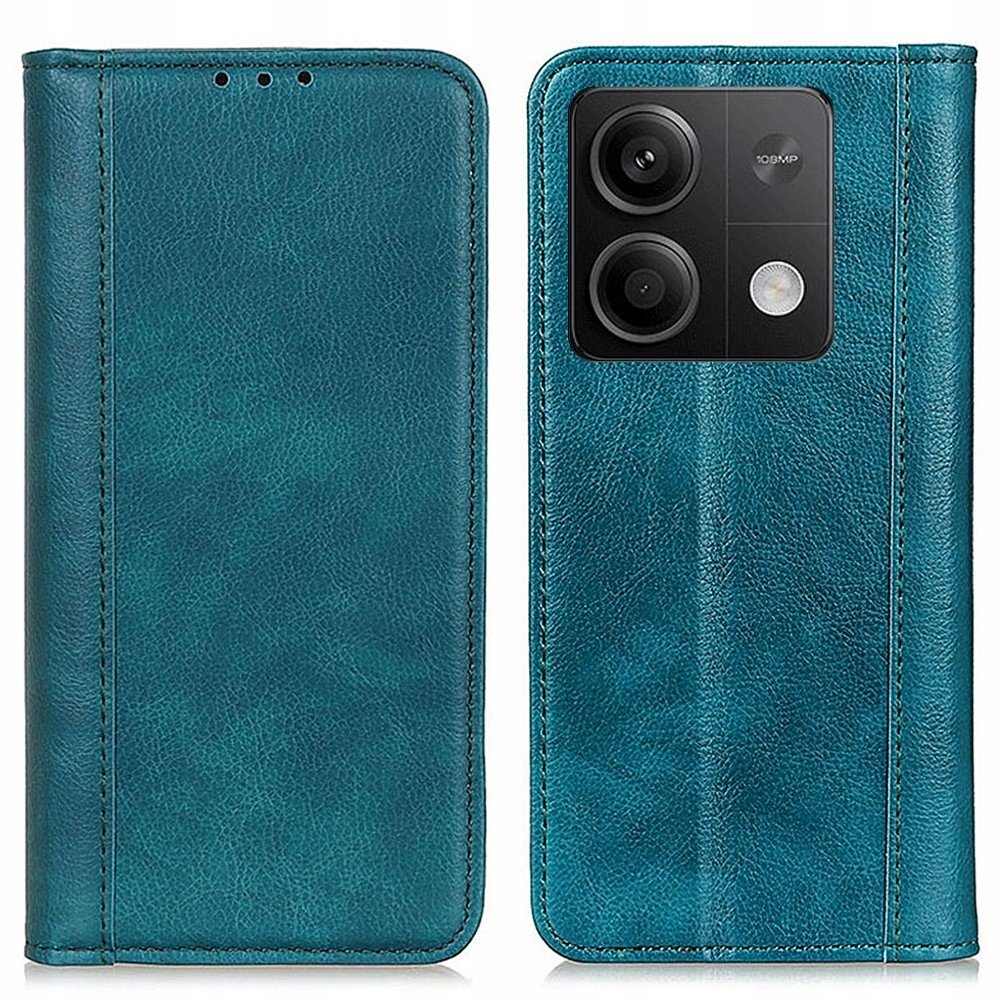 Skórzane Etui z Klapką do Xiaomi Redmi Note 13 5G, Obudowa,Portfel, Futerał
