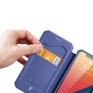 Dux Ducis Skin X kabura etui pokrowiec z klapką iPhone 13 Pro niebieski - Etui i futerały do telefonów - miniaturka - grafika 6