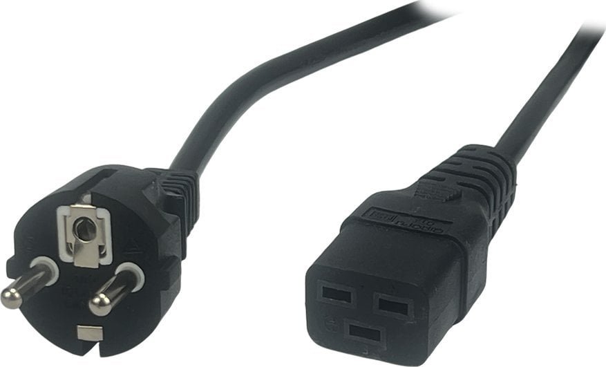 POSAC-C19-16/EU20: POS AC cable C19[16A]-CEE7/7-LS04,prosty[16A] H05VV-F3G1,5 L=2000 black
