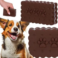 Zabawki dla psów - Zabawka piszcząca dla psa ciastko gryzak dla zwierząt brązowo-biały - miniaturka - grafika 1