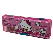 Piórniki - Piórnik Szkolny Twardy Różowy Hello Kitty Na Magnes z Temperówką - miniaturka - grafika 1