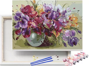 Malowanie po numerach Irysy w Wazonie - Kosaciec / beliart - Malowanie po numerach - miniaturka - grafika 1