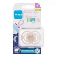 Smoczki uspokajające - MAM Perfect Night Silicone Pacifier 6m+ Acorns smoczek 1 szt dla dzieci - miniaturka - grafika 1