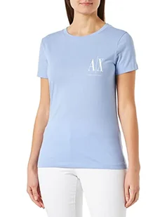 Armani Exchange Koszulka damska z nadrukiem z boku, czarna, ekstra duża, czarny, XXL - Koszulki i topy damskie - miniaturka - grafika 1