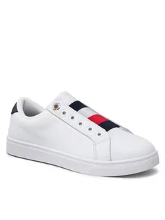 Slip on damskie - Tommy Hilfiger Sneakersy Essential Slip On Sneaker FW0FW06904 Biały - grafika 1