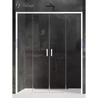 Ścianki i drzwi prysznicowe - New Trendy D-0441A DRZWI WNĘKOWE PRIME WHITE U 200x200 CZYSTE 6mm ACTIVE SHIELD - miniaturka - grafika 1