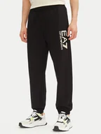 Spodnie sportowe męskie - EA7 Emporio Armani Spodnie dresowe 7M000233 AF13512 MC156 Czarny Regular Fit - miniaturka - grafika 1
