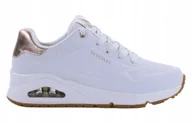 Buty sportowe damskie - Buty damskie Skechers Uno 177094-WHT niskie 36,5 - miniaturka - grafika 1