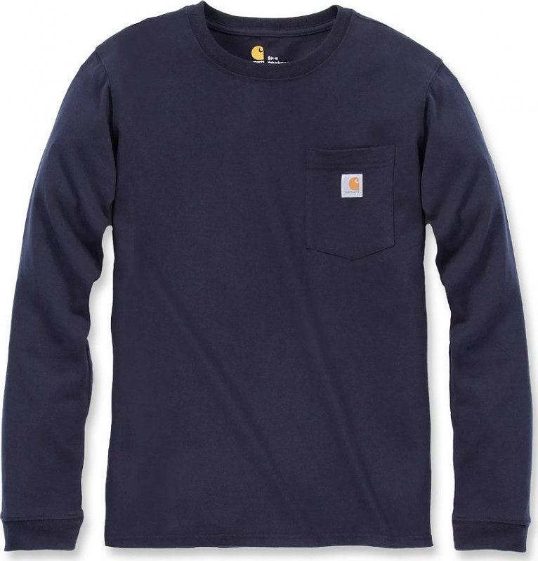 Carhartt Koszulka Carhartt WK126 Workwear Pocket L/S Navy