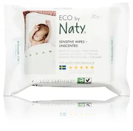Chusteczki nawilżane - Eco by Naty Bezzapachowe chusteczki nawilżane - do skóry wrażliwej (20 szt.) - pakiet podróżny - miniaturka - grafika 1