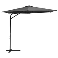 Parasole ogrodowe - vidaXL Lumarko Parasol ogrodowy na słupku stalowym, 300 x 250 cm, antracytowy 47314 - miniaturka - grafika 1