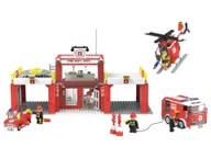 Klocki - Playtive Clippys Zestaw klocków duży (Remiza strażacka) - miniaturka - grafika 1