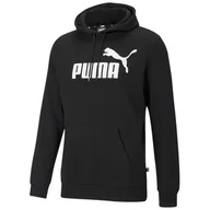 Bluzy sportowe męskie - Męska bluza Puma ESS Big Logo Hoodie FL Rozmiar: L / Kolor: czarny - miniaturka - grafika 1