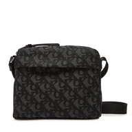 Torby męskie - Saszetka Calvin Klein Slouched Monogram Mini Zip Fligh LV04G3175G Czarny - miniaturka - grafika 1