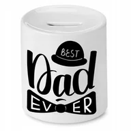 Skarbonki - SKARBONKA DLA TATY BEST DAD EVER NAJLEPSZY TATA z Nadrukiem ze Zdjęciem + Opakowanie na prezent (wzór 02) - miniaturka - grafika 1
