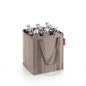 Torby i wózki na zakupy - Torba BOTTLEBAG, herringbone mokka RZJ6054 - miniaturka - grafika 1