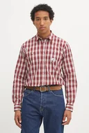 Koszule męskie - Guess Jeans koszula bawełniana męska kolor bordowy regular z kołnierzykiem klasycznym M5YH37 WH7Q1 - miniaturka - grafika 1