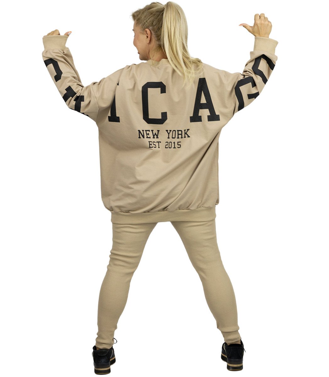 Dres damski luźna bluza + prążkowane legginsy CHICAGO