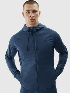 Męska bluza treningowa 4F 4FWAW24TFSWM404 - granatowa - Bluzy sportowe męskie - miniaturka - grafika 1