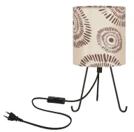 Lampy stojące - Kremowa dekoracyjna lampka stołowa - D246 Armis - miniaturka - grafika 1