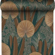 Tapety - Tapeta Dandelion A54703 liście brązowa winylowa na flizelinie - miniaturka - grafika 1