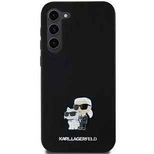 Karl Lagerfeld Etui Silicone Karl&Choupette Metal Pin do Galaxy A35, czarne - Etui i futerały do telefonów - miniaturka - grafika 1