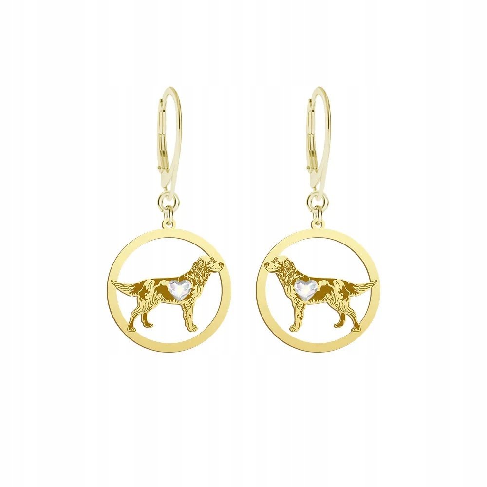 Kolczyki Złote z psem Polski Spaniel Myśliwski 925 Kobieta Biżuteria GRAWER