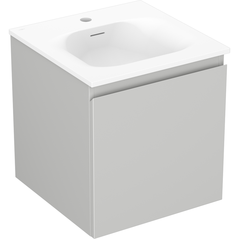 Mexen Orio szafka łazienkowa 45 cm z umywalką Vela, 1 szuflada, szara mat/biała mat - 91A10-04547-1-BF62-W23M01