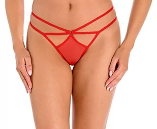Teyli Damskie stringi Ouvert z siateczki, czerwony, M - Majtki damskie - miniaturka - grafika 1