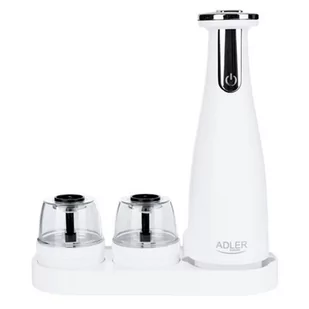 Adler Electric Młynek do soli i pieprzu AD 4449w 7 W, Materiał obudowy Tworzywo ABS, lit, matowy biały - Młynki do soli i pieprzu - miniaturka - grafika 1
