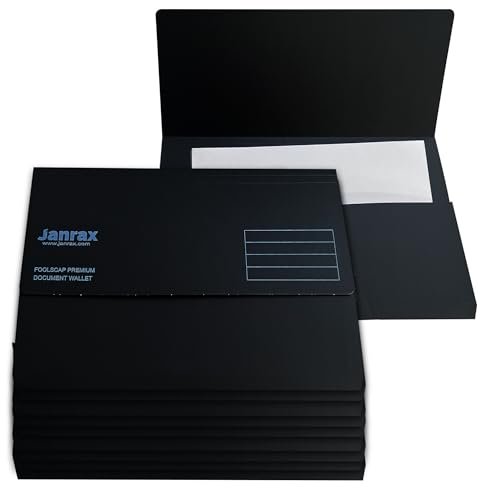 10 czarnych kart Premium Foolscap portfele na dokumenty