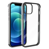 Etui i futerały do telefonów - ASOBEAGE Etui na telefon komórkowy & Cover metalowa ramka, odporne na uderzenia, smukłe, odporne na zarysowania, nie żółknie, przezroczyste do iPhone 12/iPhone 12 Pro (srebrne) - miniaturka - grafika 1