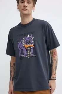 Koszulki męskie - Billabong t-shirt bawełniany męski kolor czarny z nadrukiem ABYZT02237 - grafika 1