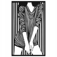 Dekoracje domu - Obraz Ażurowy Dekoracja Ścienna Kobieta Czarny - miniaturka - grafika 1