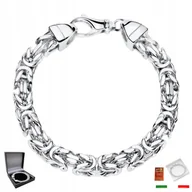 Bransolety męskie - Bransoletka Srebrna Męska Splot Królewski Srebro 925 Bransoleta Włoska 5Mm - miniaturka - grafika 1