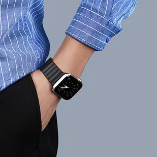 Dux Ducis Magnetic Strap pasek do Watch 7 / 6 / 5 / 4 / 3 / 2 / SE (45 / 44 / 42mm) magnetyczna opaska czarno-pomarańczowy (Chain Version) - Etui i futerały do telefonów - miniaturka - grafika 7