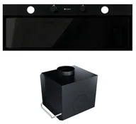 Okapy kuchenne - Okap szafkowy (wkład) GLOBALO Fluxime 90.1 Black + Turbina TW 1.2 - miniaturka - grafika 1