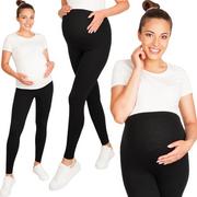 Spodnie ciążowe - Leginsy Ciążowe Legginsy Z Panelem Rozm Xxl Długie - miniaturka - grafika 1