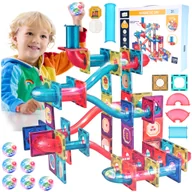 Klocki - Klocki Magnetyczne 3D Świecące Konstrukcyjne Edukacyjne 125 elementów - miniaturka - grafika 1