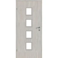 Drzwi wewnętrzne - Drzwi wewnętrzne 80L 4 / 4 pokojowe dąb srebrny lakierowane aruba lewe - miniaturka - grafika 1