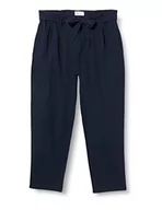 Spodnie damskie - Springfield Damskie spodnie lniane, ciemnoniebieskie, 44, granatowy, 44 - miniaturka - grafika 1