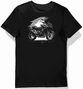 Wyjątkowa Koszulka męska czarna z Artystycznym Motocyklem M - Koszulki męskie - miniaturka - grafika 1